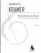 Remembrance of A People : For Piano, Strings and Optional Narrator.