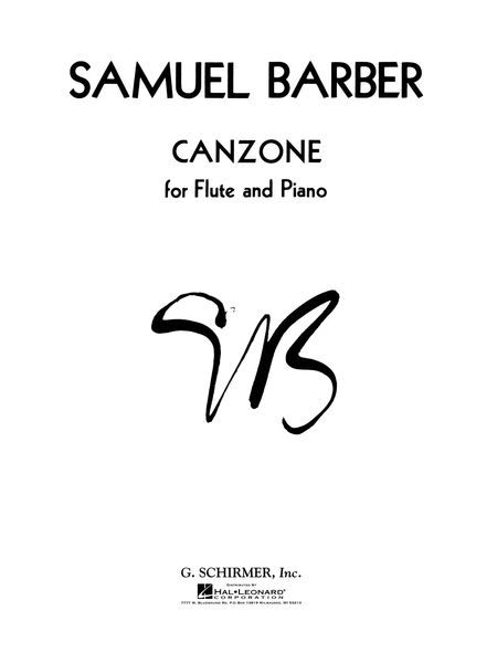 Canzone : For Flute and Piano.