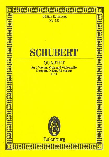 Quartett In D Major D. 94, Op. Posthumous.