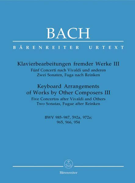 Keyboard Arrangements Of Works by Other Composers, III / edited by Karl Heller.