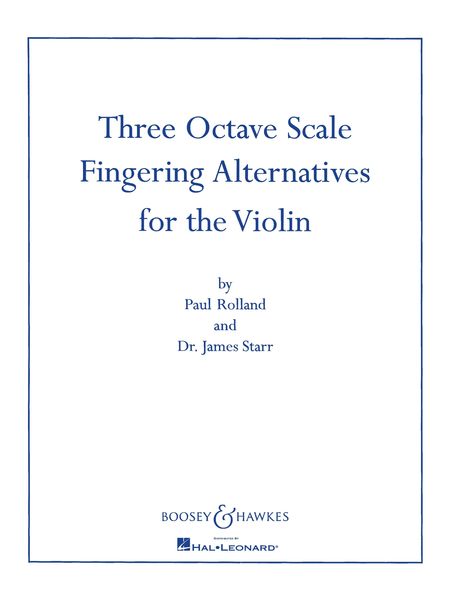 Three Octave Scale Fingering Alternatives For The Violin.