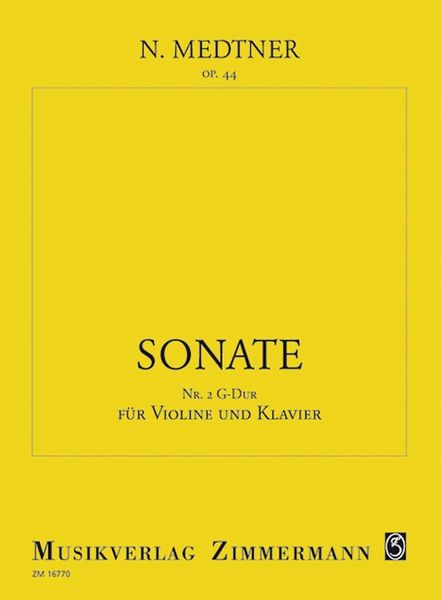 Sonata, Op. 44 No. 2 In G Major : For Violin and Piano.
