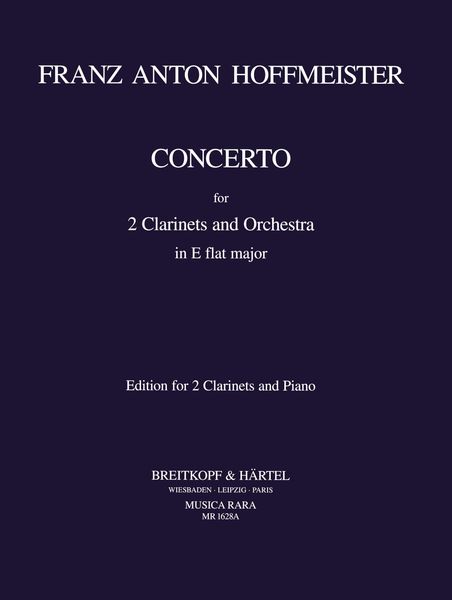 Concerto In E Flat Major : For 2 Clarinets & Orchestra - Piano reduction / Ed. by Robert Paul Block.