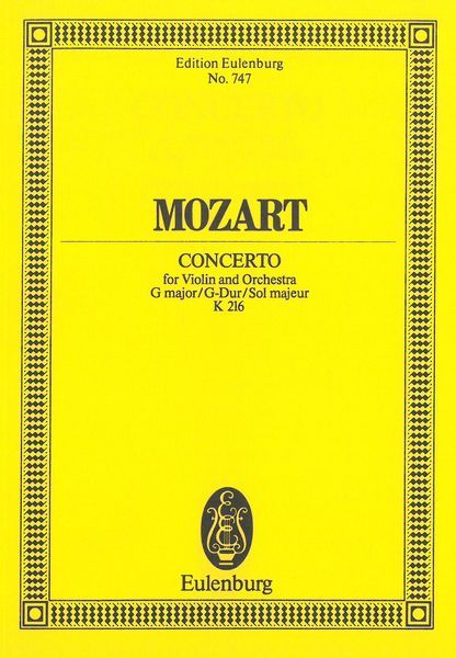 Concerto No. 3, K. 216 In G Major : Violin and Orchestra.