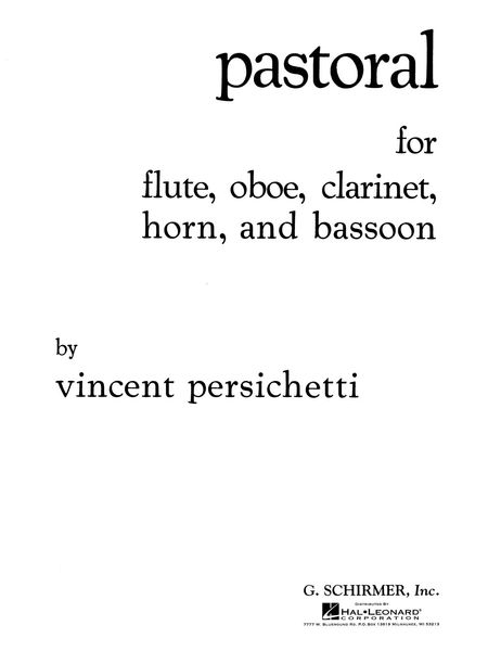 Pastoral : For Wind Quintet, Op. 21.