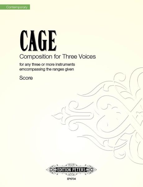 Composition : For 3 Voices (1934) : For Any 3 Or More Instruments.