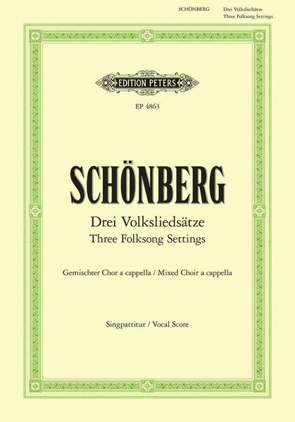 Folk Song Settings (3) : For A Cappella Chorus.