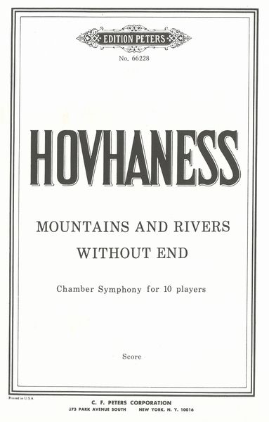 Mountains and Rivers Without End : For Chamber Orchestra.