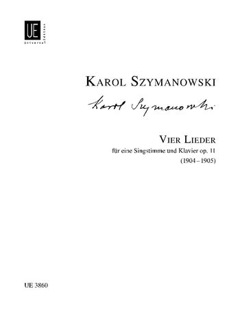 Lieder, Op. 11 (4)M : For Voice and Piano.