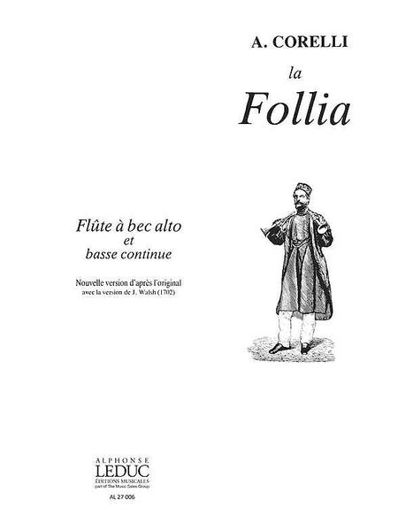 Follia, Op. 5 No. 2 : For Alto Recorder and Continuo.