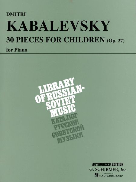 Thirty Pieces For Children, Op. 27.