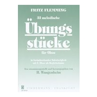 33 Melodic Exercises : For Oboe In Progressive Difficulty With 2nd Oboe As Accompaniment Part.