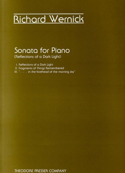 Sonata : For Piano (Reflections Of A Dark Light).
