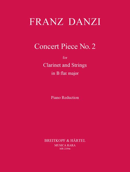 Concert Piece No. 2 In G Minor : For Clarinet And String Quartet - Piano Reduction.