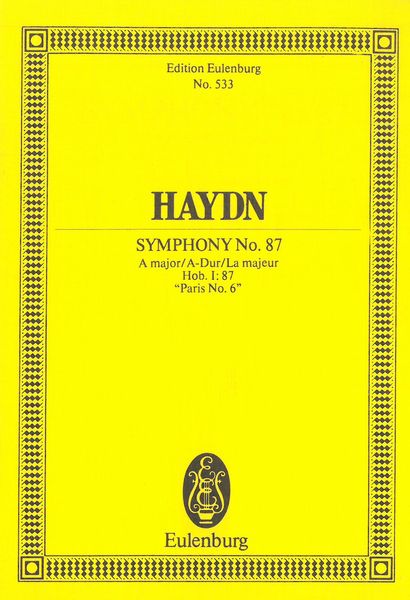 Symphony No. 87 In A Major (Paris No. 6), Hob. I:87.