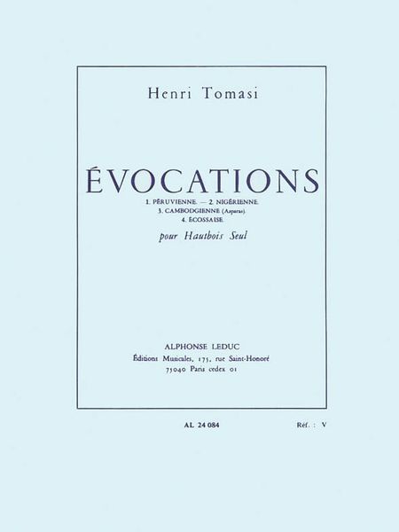 Evocations : For Oboe Solo.