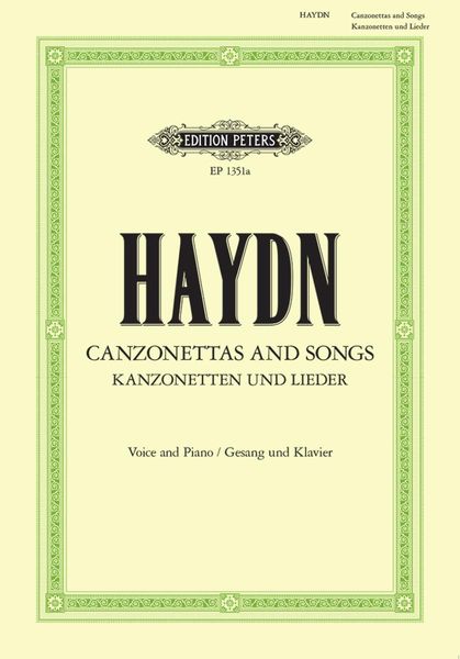 Canzonettas and Songs (35) [E/G] : For High Voice and Piano / Ed. Landshoff.