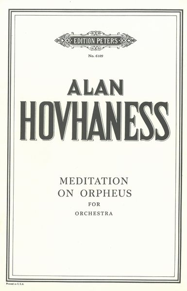 Meditation On Orpheus, Op. 155 : For Orchestra.