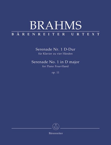 Serenade No. 1 In D Major, Op. 11 : For Piano Four Hands / edited by Christian Koehn.