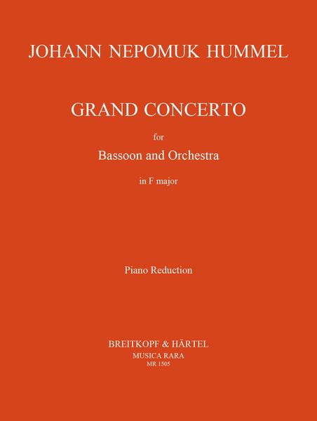 Grand Concerto : For Bassoon and Orchestra - Piano reduction.