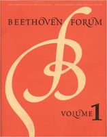 Beethoven Forum 1 / Ed. by Reynolds, Lockwood, & Webster.