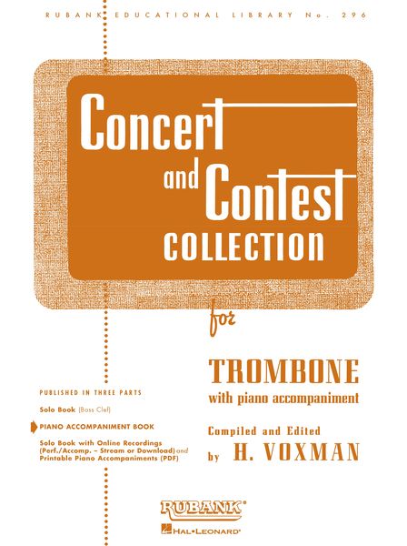 Concert and Contest Collection For Trombone : Piano Accompaniment / compiled and edited by Voxman.