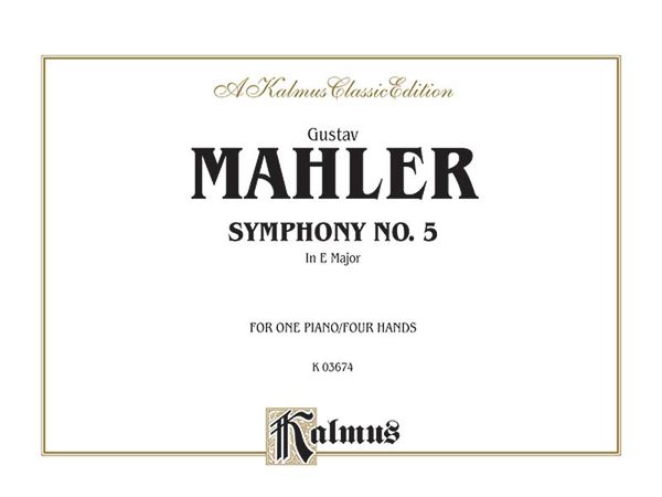 Symphony No. 5 In E Major : For One Piano Four Hands.