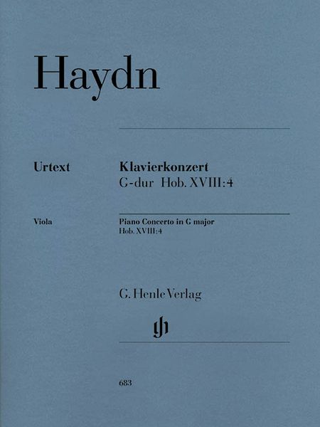 Concerto In G Major, Hob. XVIII:4 : For Piano and String Orchestra.