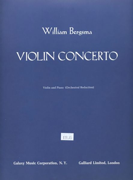 Violin Concerto : For Violin & Piano.