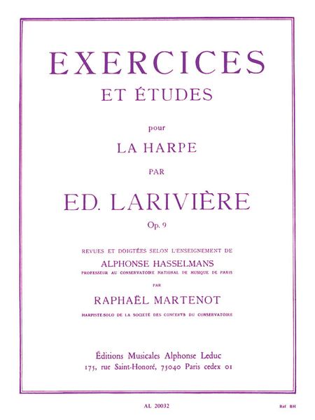 Exercises and Etudes, Op. 9 : For Harp.