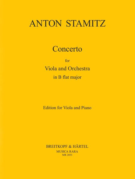 Concerto In B-Flat : reduction For Viola and Piano.