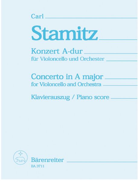 Concerto In A Major : reduction For Violoncello and Piano.