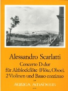 Concerto In D Major : For Treble Recorder (Flute/Oboe), Two Violins and Basso Continuo.