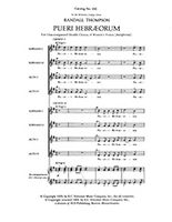 Pueri Hebruorum : For Unaccompianed Double Chorus Of Women's Voices (Antiphonal)/SSAA/SSAA.