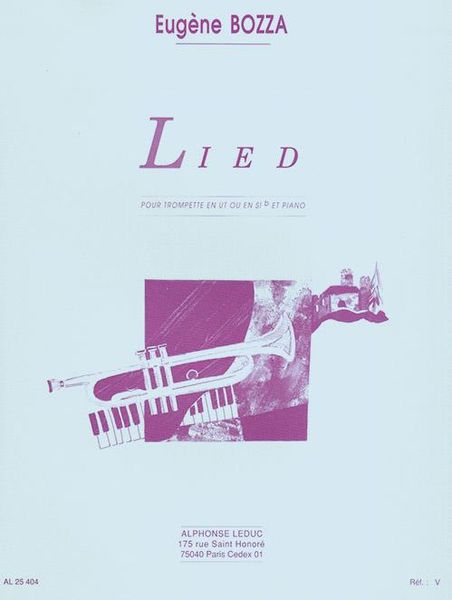 Lied : For Trumpet In C Or B Flat and Piano.