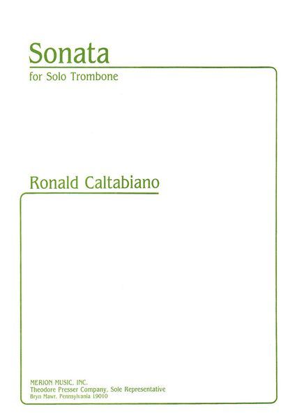 Sonata : For Solo Trombone.