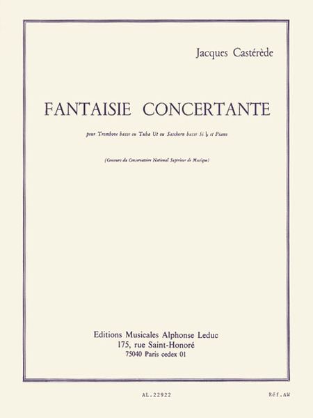 Fantaisie Concertante : For Bass Trombone Or Tuba Or Bass Saxophone and Piano.