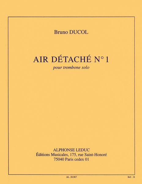 Air Detache No. 1 : For Trombone Solo.