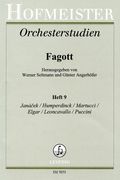 Orchesterstudien Für Fagott, Heft 9 : Janacek / Humperdinck / Martucci / Elgar / Leoncavallo…