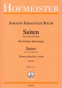 Suiten, Heft 1 : For Solo Violoncello / Violin Transcription by Fritz Spindler.