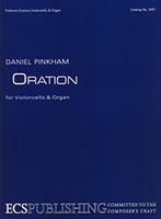 Oration : For Violoncello and Organ (1999).
