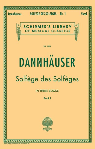 Solfege Des Solfeges, Book 1.