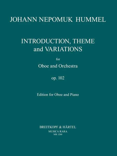 Introduction, Theme and Variations, Op. 102 : For Oboe and Orchestra - Piano reduction.