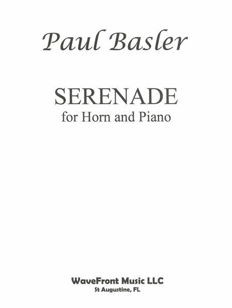 Serenade : For Horn and Piano.