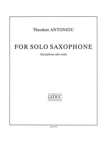 For Solo Saxophone (1996).