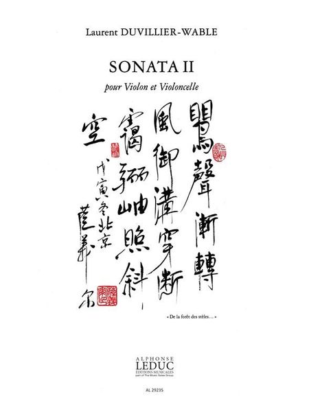 Sonata II : For Violin and Violoncello.