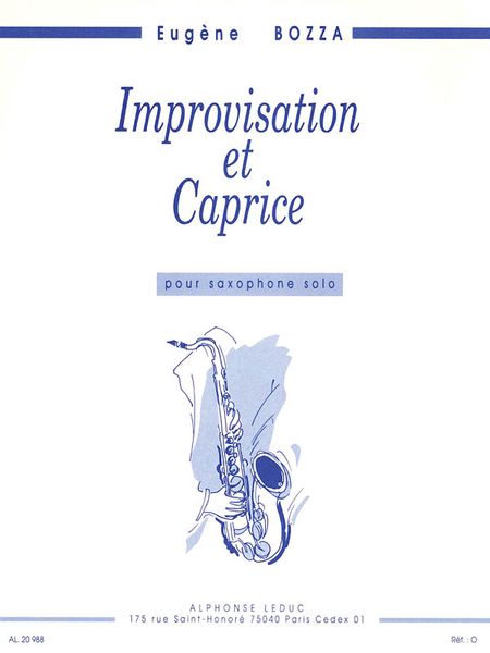 Improvisation Et Caprice : For Solo Sax.