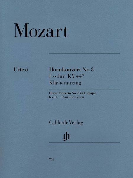 Concerto No. 3 In E Flat Major, K. 447 : For Horn and Orchestra - Piano reduction.