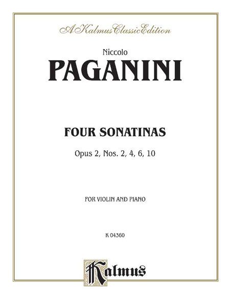 Sonatinas, Op. 2, Nos. 2, 4, 6, 10 : For Violin and Piano.