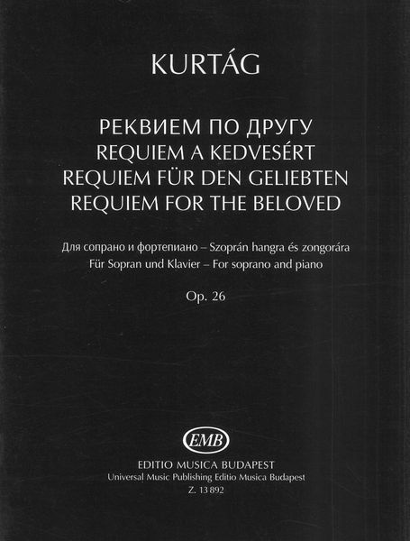 Requiem For The Beloved, Op. 26 : For Soprano and Piano.